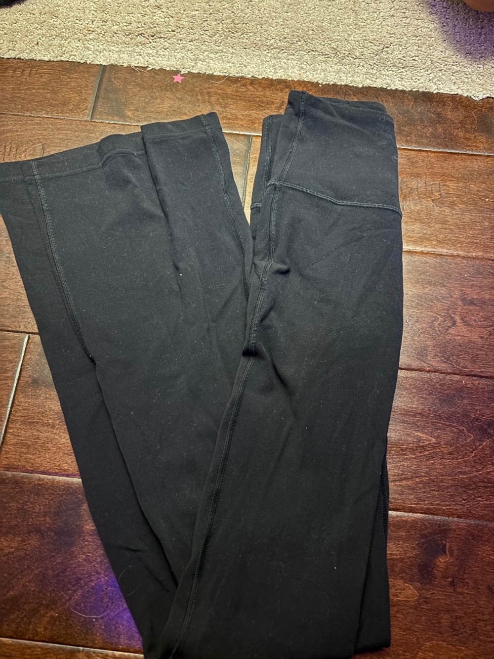 Black Lulu flare leggings size 2